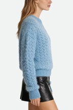Women's Crew Neck Woven Texture Loose Comfortable Sweater