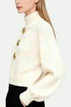 Women's Turtleneck Lantern Sleeve Warm Sweater