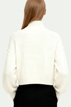 Women's Turtleneck Lantern Sleeve Warm Sweater