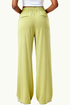 Women's Elastic Waist Wide-Leg Casual Comfortable Sports Pants