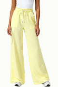 Unique Cargo Style Multi-Pocket Wide-Leg Women's Sports Pants