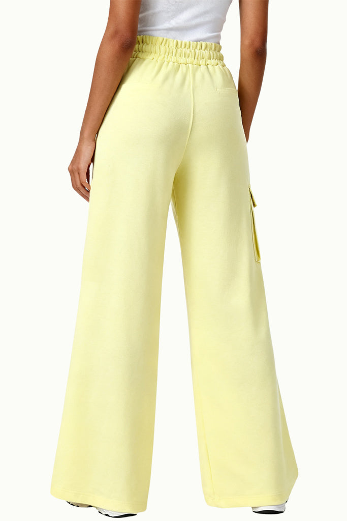 Unique Cargo Style Multi-Pocket Wide-Leg Women's Sports Pants