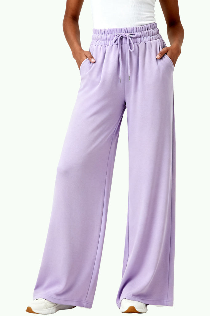 Gentle Temperament Wide-Leg Women's Sports Pants