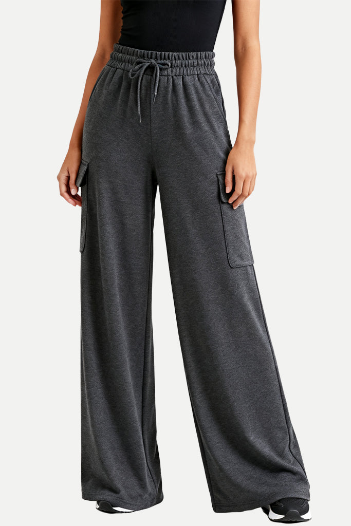Women's Multi-Pocket Elastic Waist Loose Casual Sports Pants