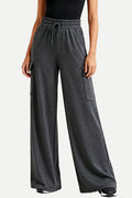 Women's Multi-Pocket Elastic Waist Loose Casual Sports Pants