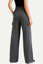 Women's Multi-Pocket Elastic Waist Loose Casual Sports Pants