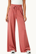 Retro Texture Loose Wide-Leg Women's Sports Pants