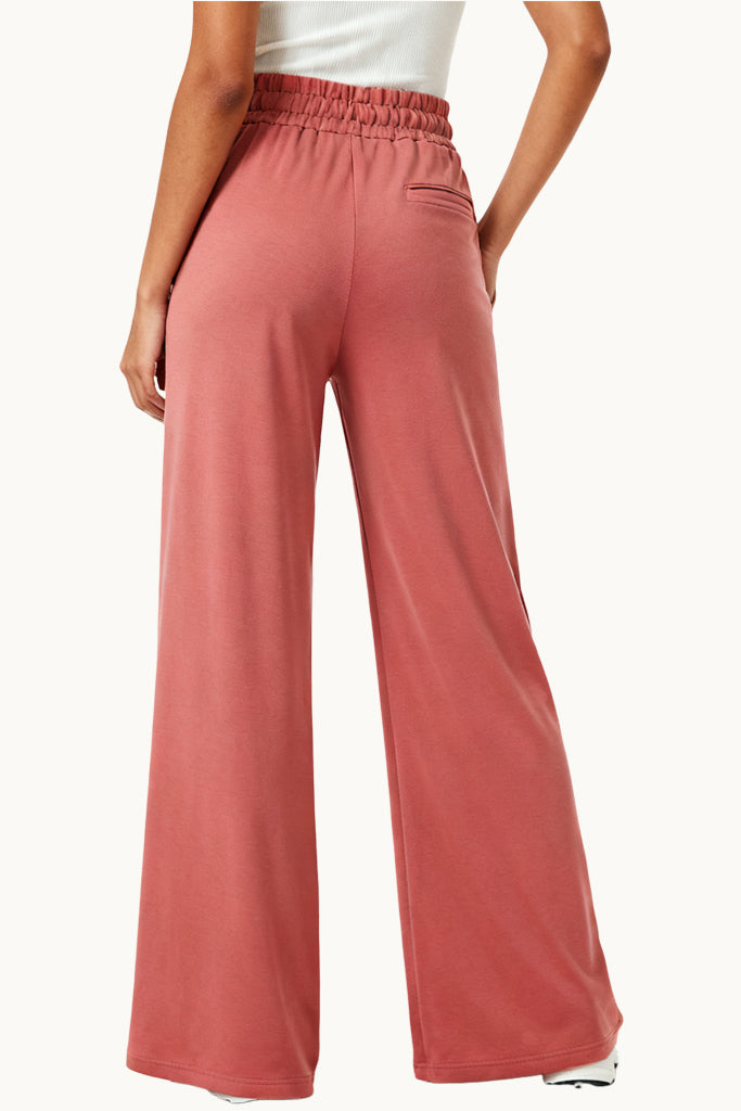Retro Texture Loose Wide-Leg Women's Sports Pants