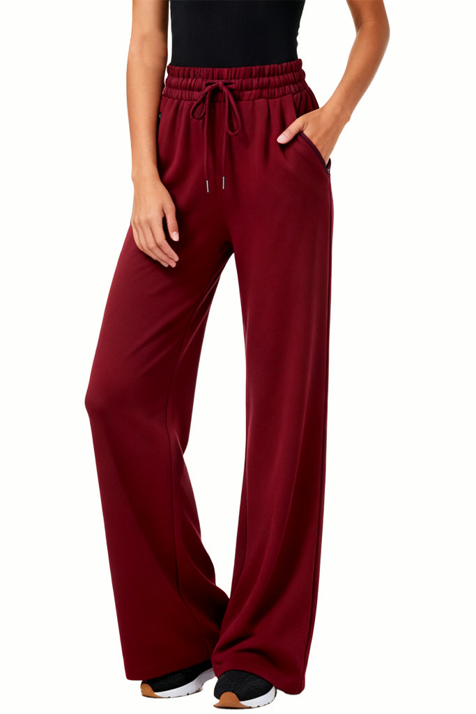 Women's Drawstring Elastic Waist Drapey Sports Pants