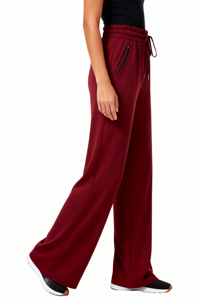 Women's Drawstring Elastic Waist Drapey Sports Pants