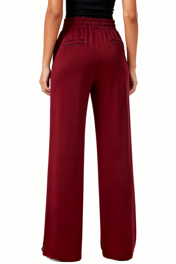 Women's Drawstring Elastic Waist Drapey Sports Pants