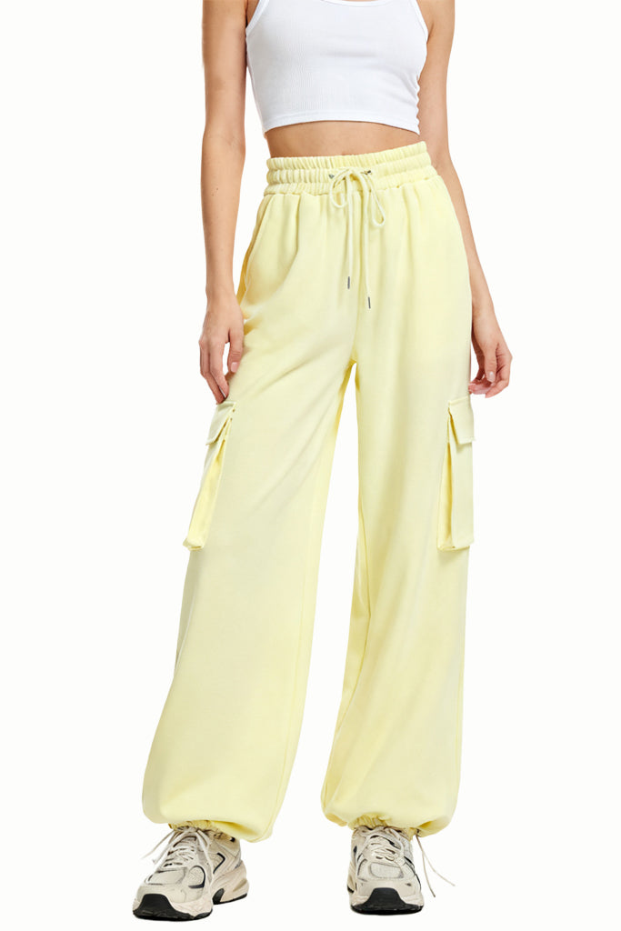 Energetic Style Multi-Pocket Loose Fit Women's Sports Pants