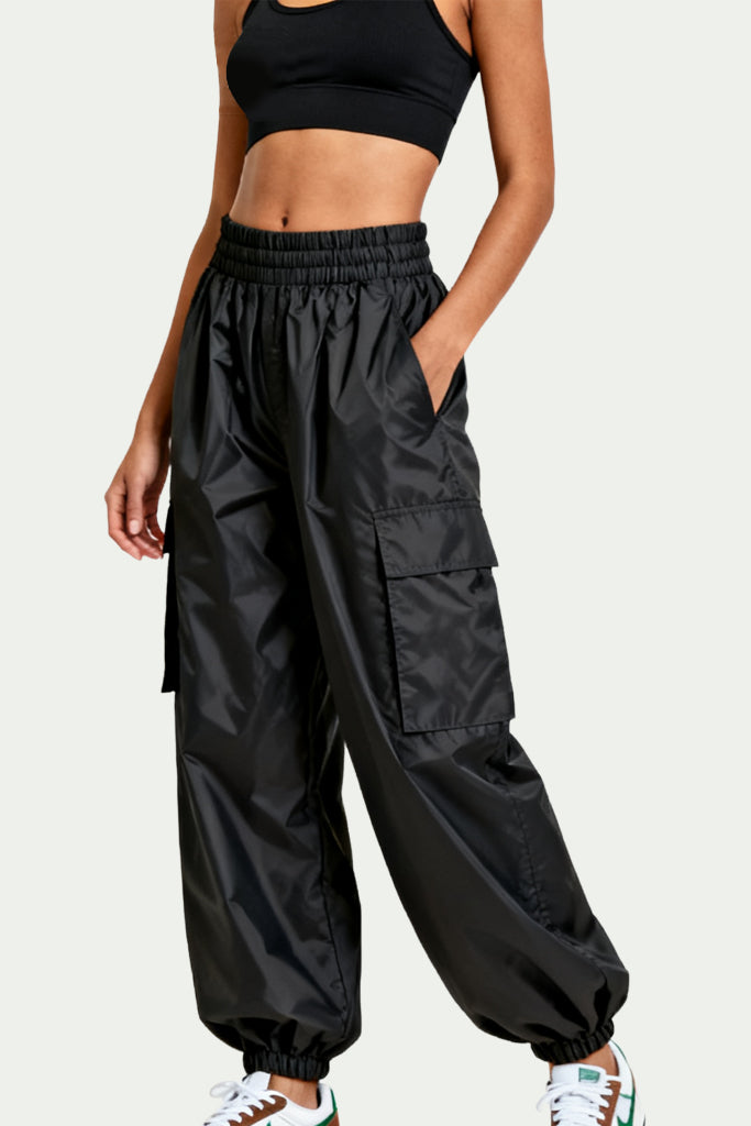 Edgy Style High-Waist Drawstring Fashion Women's Sports Pants