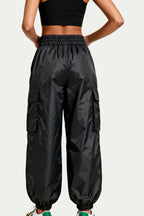 Edgy Style High-Waist Drawstring Fashion Women's Sports Pants