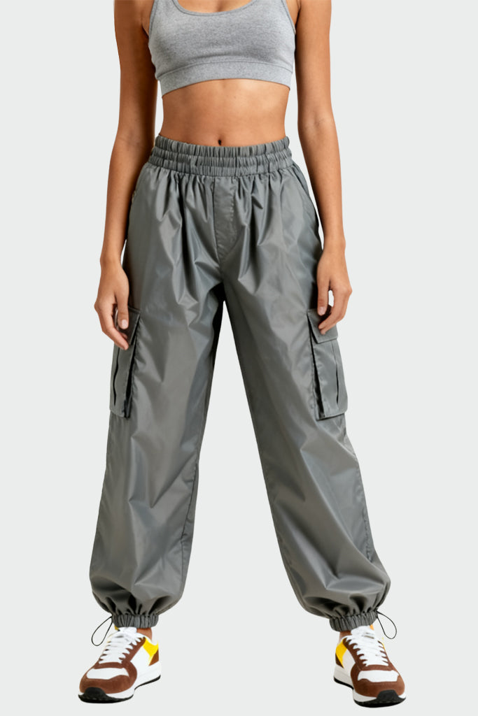 Minimalist Style High-Waist Drawstring Daily Women's Sports Pants