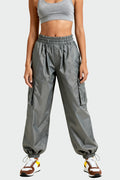 Minimalist Style High-Waist Drawstring Daily Women's Sports Pants