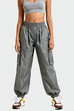 Minimalist Style High-Waist Drawstring Daily Women's Sports Pants