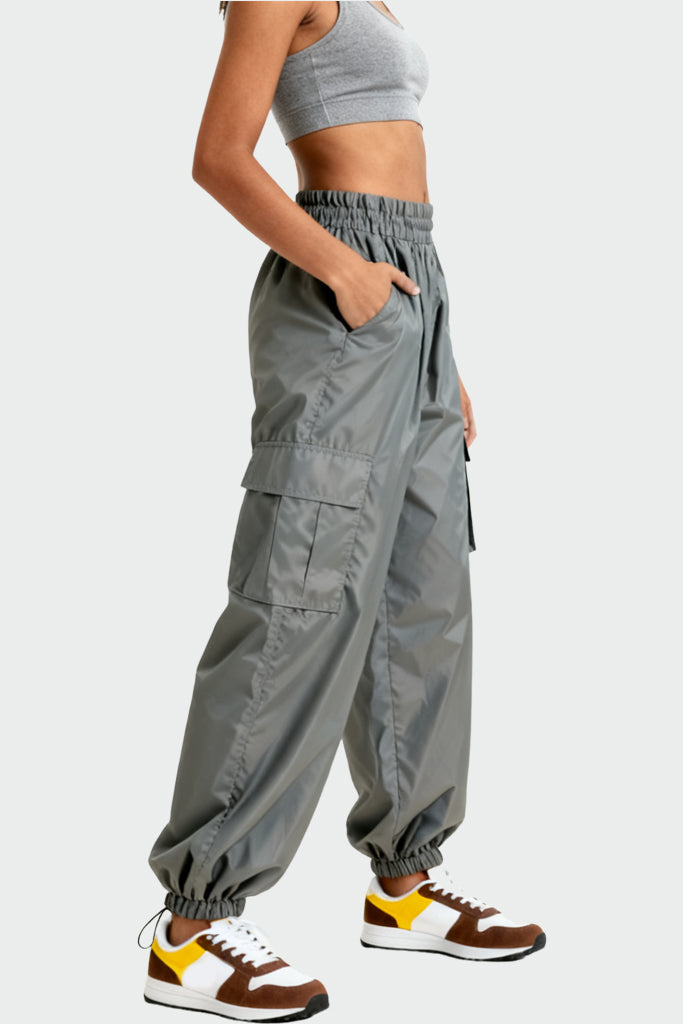 Minimalist Style High-Waist Drawstring Daily Women's Sports Pants