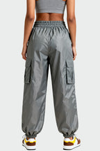 Minimalist Style High-Waist Drawstring Daily Women's Sports Pants