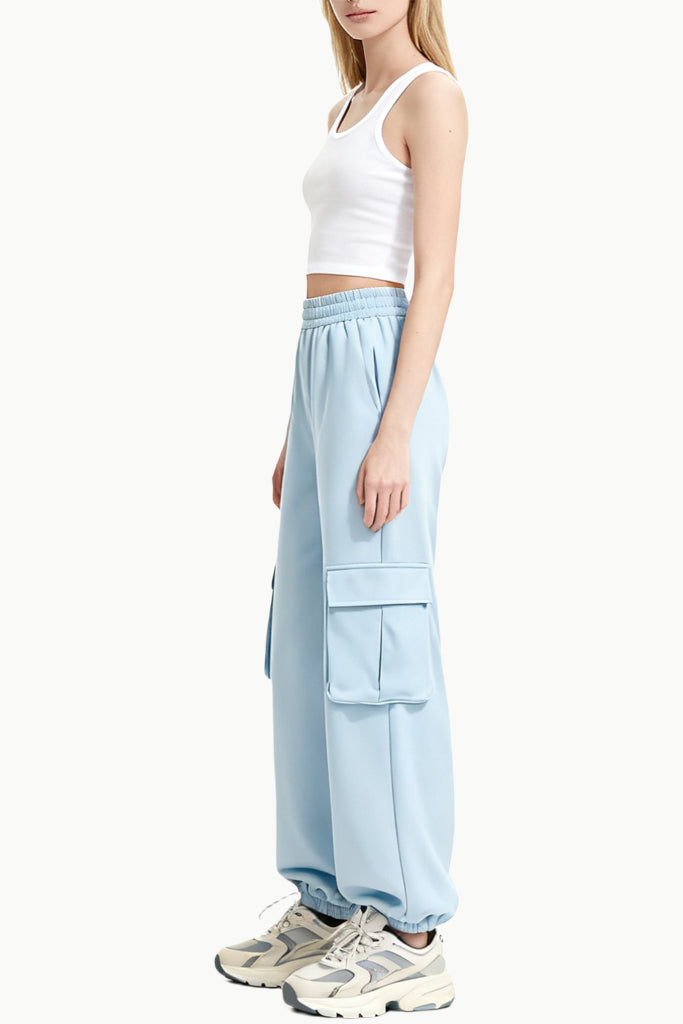 Fresh Style High-Waist Drawstring Women's Sports Pants