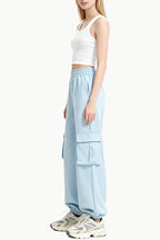 Fresh Style High-Waist Drawstring Women's Sports Pants