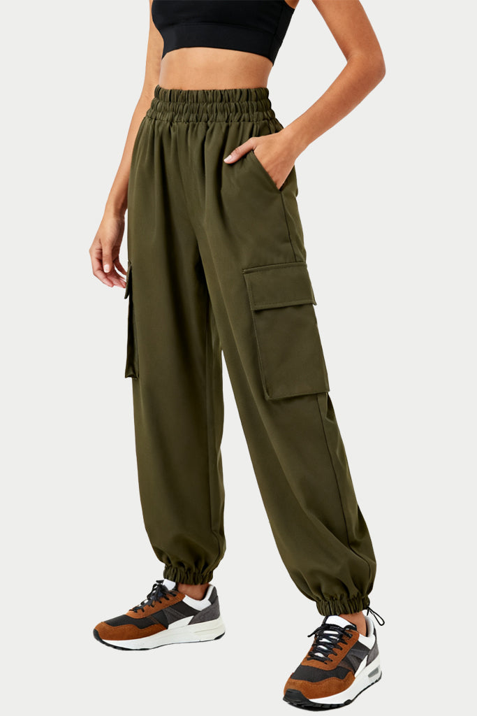 Retro Style High-Waist Drawstring Versatile Women's Sports Pants
