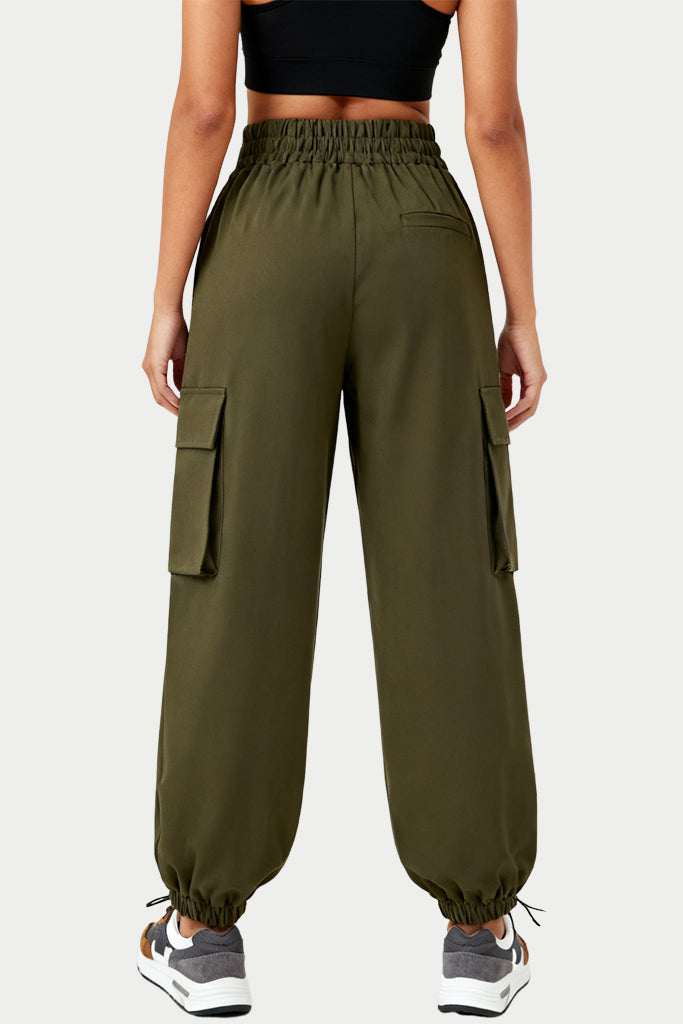 Retro Style High-Waist Drawstring Versatile Women's Sports Pants