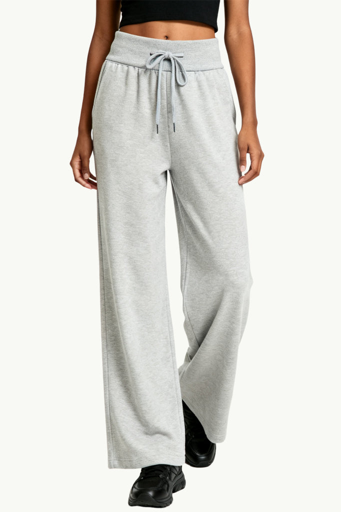 Women's Light Color Elastic Waist Loose Casual Sports Pants