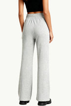 Women's Light Color Elastic Waist Loose Casual Sports Pants