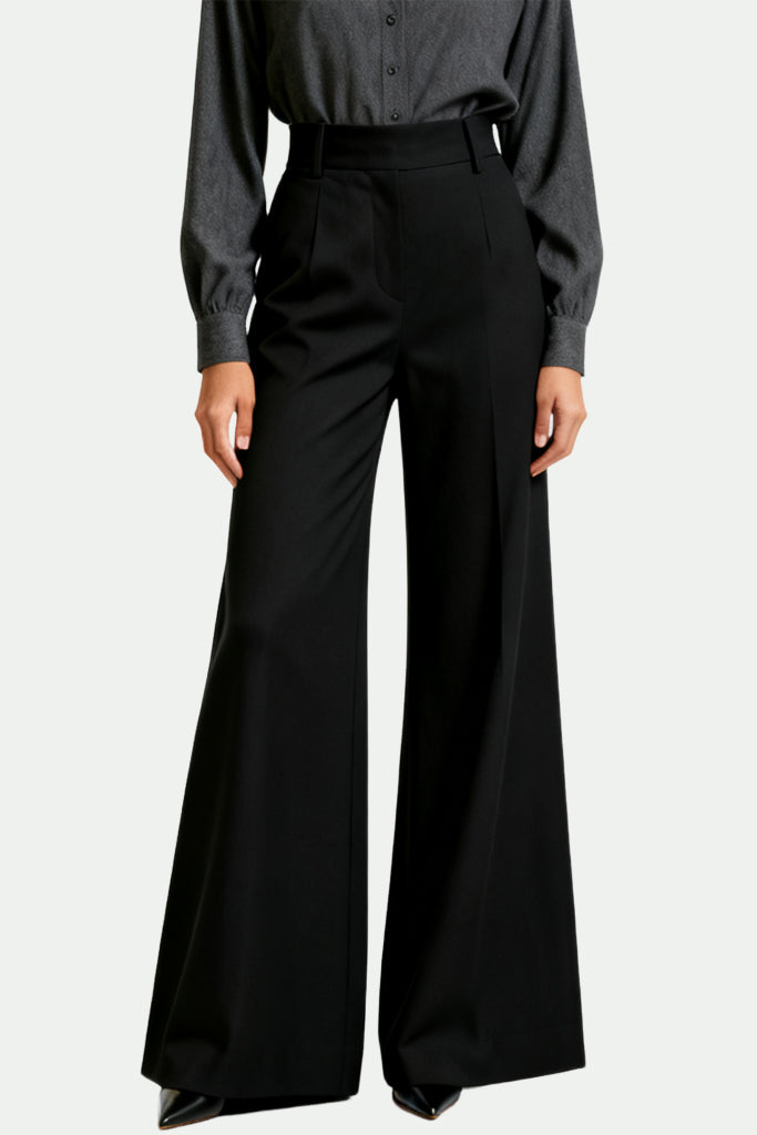 Women's Sleek Cut Wide-Leg Loose Trousers