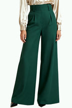 Women's Three-Dimensional Pleated High-Waist Wide-Leg Temperament Trousers