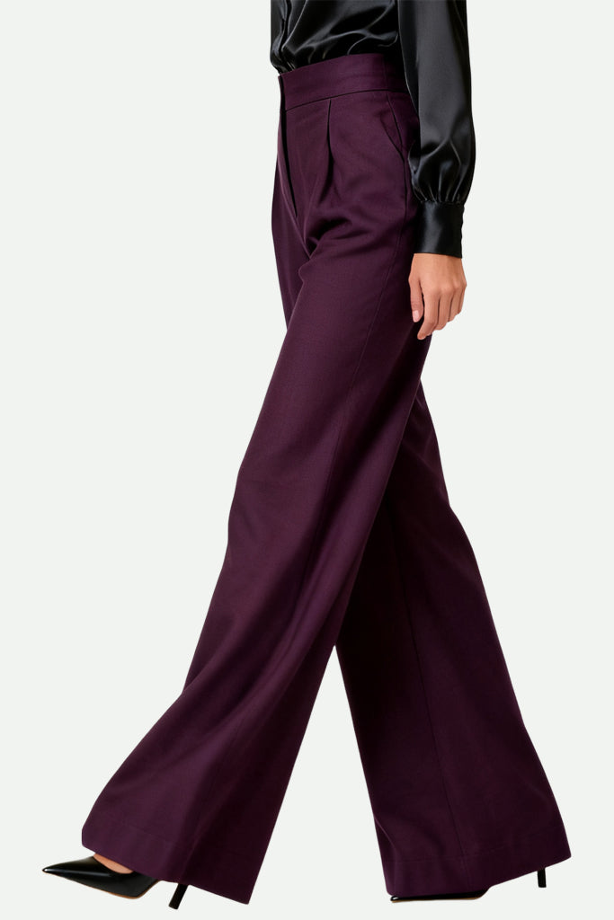 Women's Drapey Loose High-Waist Wide-Leg Exquisite Cut Trousers