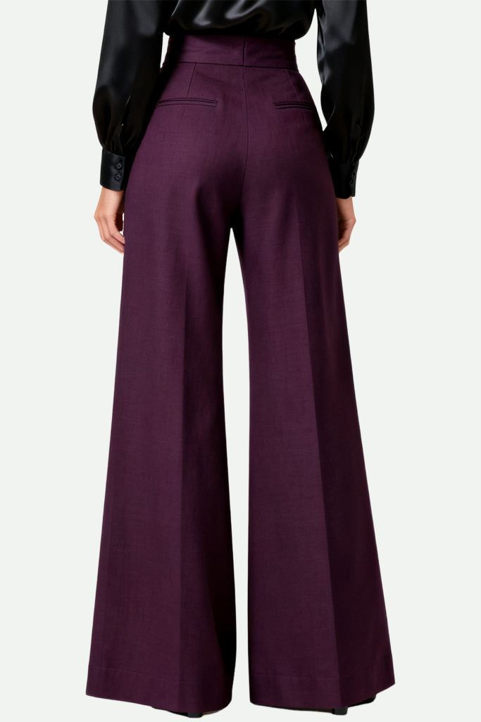 Women's Drapey Loose High-Waist Wide-Leg Exquisite Cut Trousers