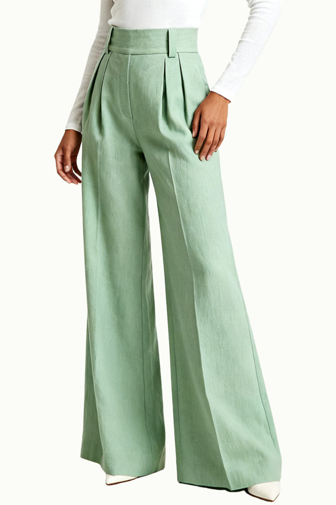 Women's Fresh Style High-Waist Wide-Leg Loose Trousers