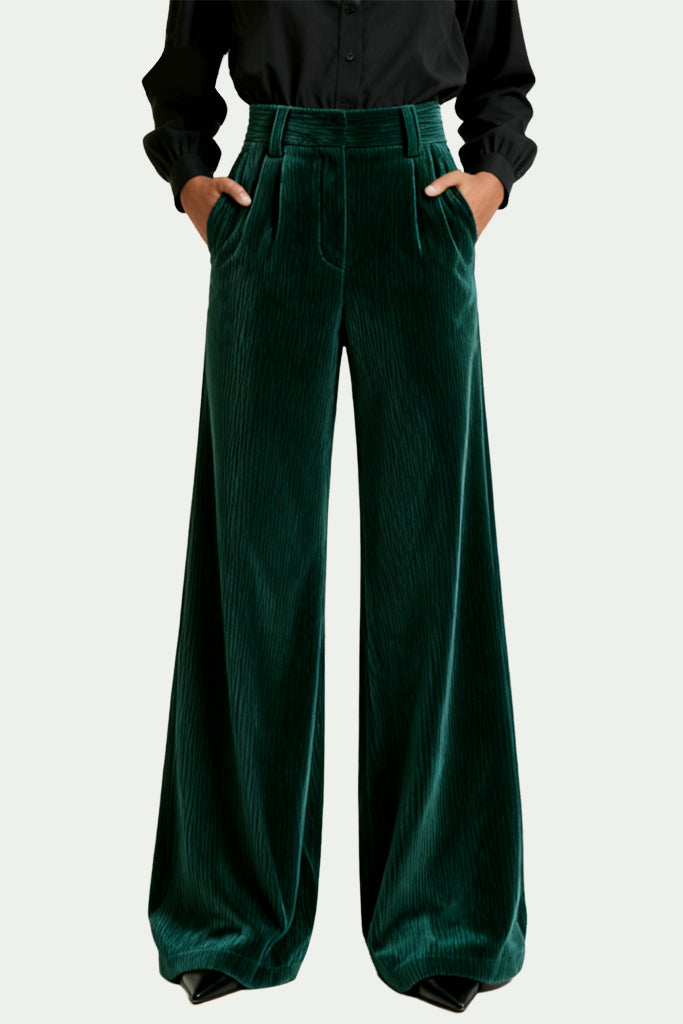 Women's High-Waist Wide-Leg Loose Drapey Casual Temperament Fashion Trousers