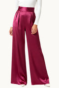 Women's Lustrous High-Waist Wide-Leg Daily Comfortable Trousers