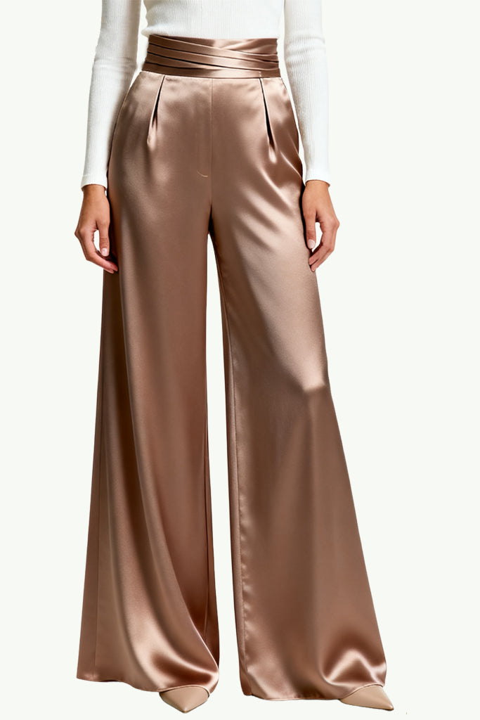 Women's High-Waist Wide-Leg Casual Loose Slimming Trousers