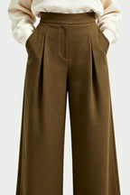 Women's Light Luxury Texture High-Waist Wide-Leg Loose Fashion Trousers
