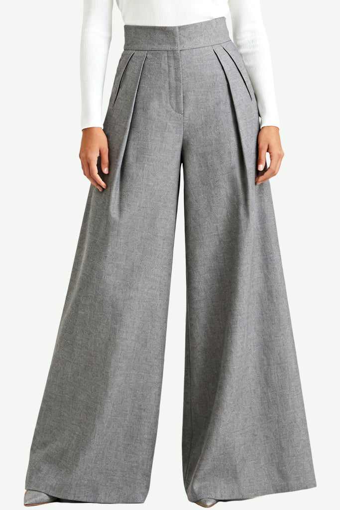 Women's Minimalist Elegant High-Waist Wide-Leg Loose Versatile Trousers