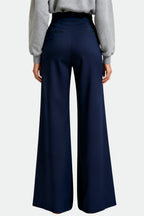 Women's Sophisticated Chic High-Waist Wide-Leg Structured Silhouette Trousers