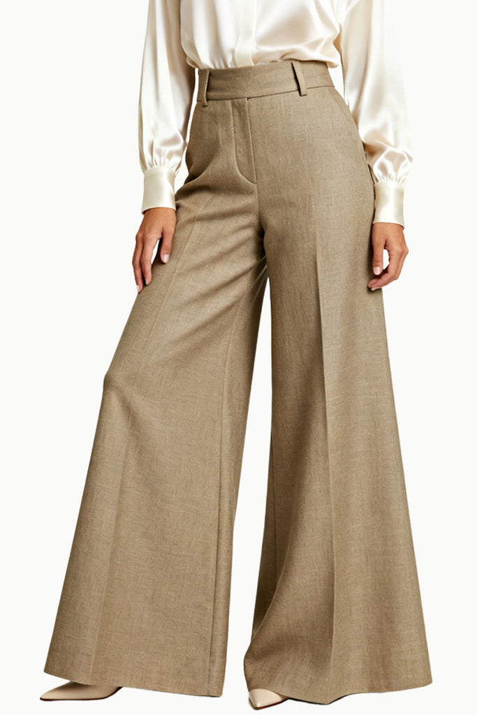 Women's Wide-Leg Office Commuter Loose Temperament Trousers