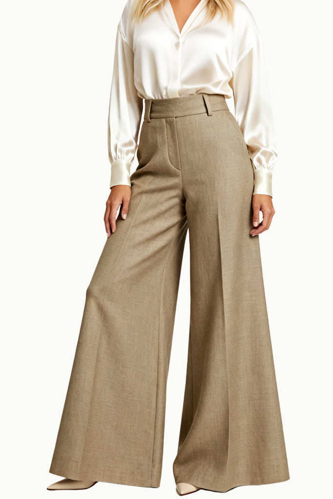 Women's Wide-Leg Office Commuter Loose Temperament Trousers