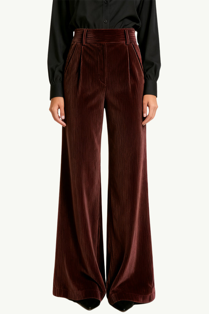 Women's High-Waist Wide-Leg Casual Temperament Fashion Trousers