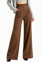 Women's Wide-Leg Sleek Cut Commuter Versatile Trousers