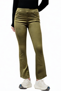 Women's Brown Mid-Rise Loose Flared Jeans