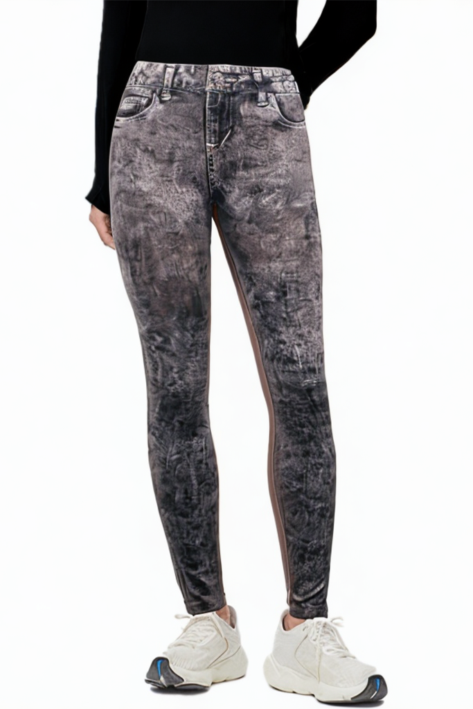 Comfortable High-rise Skinny Jeans with Tummy-control and Hip-lifting Design