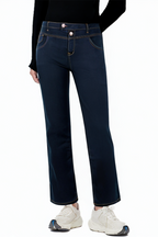 Regular Fit High Rise Straight Breathable Luxury Jeans