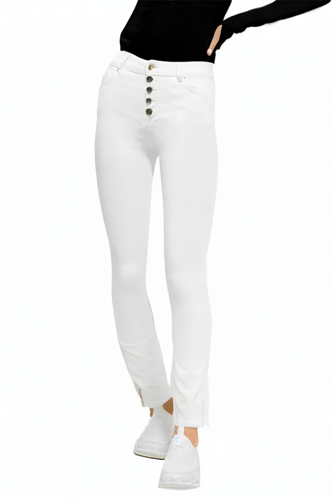 Simple White Women's Pencil Skinny Jeans
