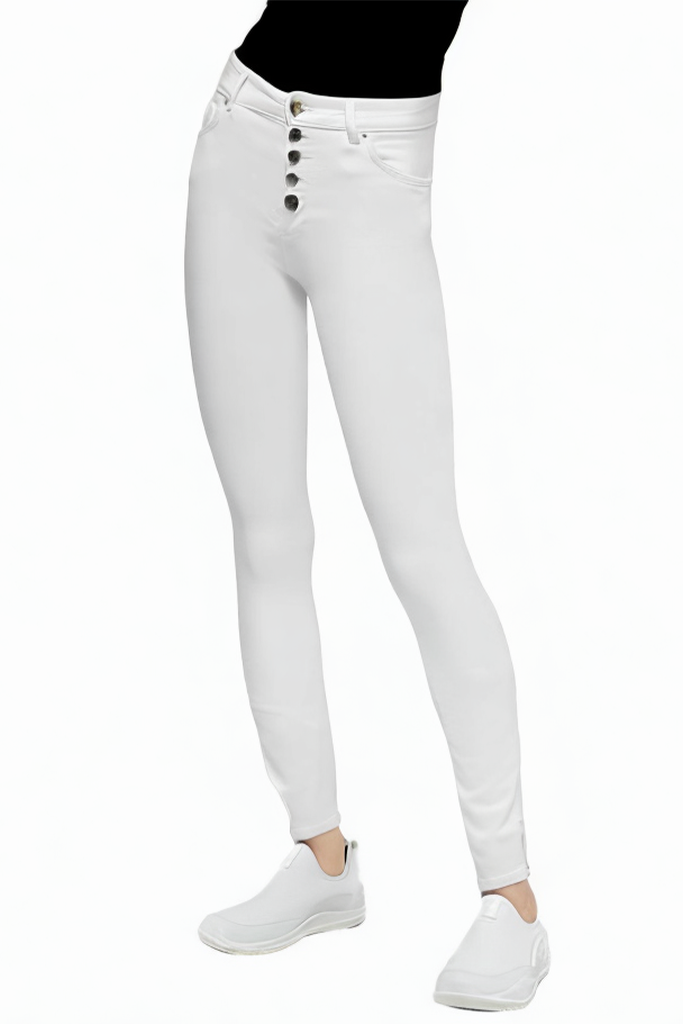 Simple White Women's Pencil Skinny Jeans