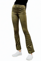 Women's Brown Mid-Rise Loose Flared Jeans